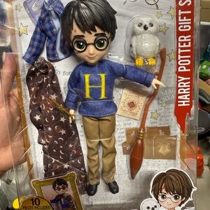 Harry Potter Magical Wizard Doll with Blue Sweater and Accessories